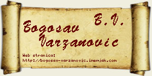 Bogosav Varzanović vizit kartica